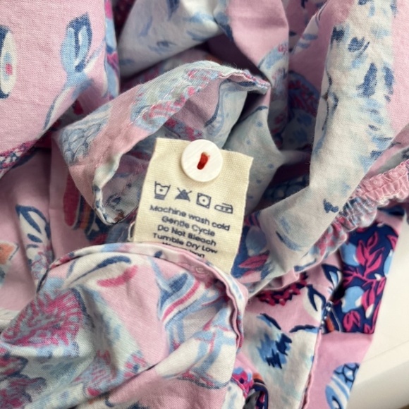 PRINTFRESH Pink Cat Print 100% Organic Cotton Sleep Dress XL Anthropologie - Picture 8 of 9